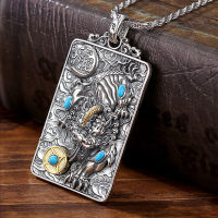 New Silver Pixiu Pendant Men Lucky Transfer Amulet Chinese Style Retro Domineering Personality Trendy Male Necklace