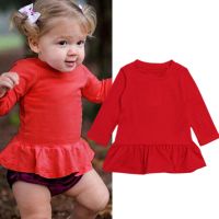 [COD] Childrens European and Long-sleeved Top Short Skirt Wear Dropshipping Ins