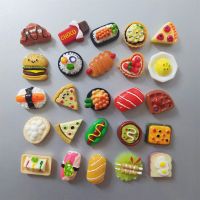 ❖◘✳ 5Pcs Simulation Food Resin Accessories Hamburg Sushi Pizza Refrigerator Home Decor Magnets for Refrigerators Home Decore