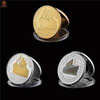 3Pcs/set 40mm Euro RMS Titanic Olympic-class Cruise Ship Crash Route Gold/Silver Elizabeth II challenge Coins Set Collection