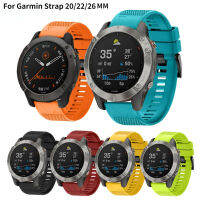 20มม. 22มม. 26มม. สายนาฬิกาสำหรับ Garmin Fenix 6 6S 6X 5X 5 5S 3 3HR Forerunner 935 945 Quatix 3 5 Fenix 3 HR Sapphire สายรัดข้อมือซิลิโคน