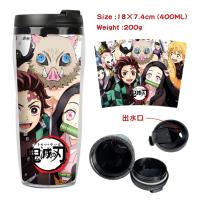 Anime Demon Slayer Kimetsu no Yaiba Kamado Tanjirou Mug Coffee Cup Space Bottle Plastic Water Bottle Boy Girl Back School Gift