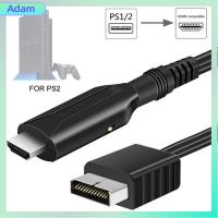 ADAM ฟูลเอชดี อะแดปเตอร์สายเคเบิล Full HD สายเคเบิล HDMI จอแสดงผลของจอภาพ อะแดปเตอร์ PS2เป็น HDMI PS2ถึง HDMI-compatibale สายแปลงสัญญาณเสียงและวิดีโอ PS2/PS1เป็น HDMI