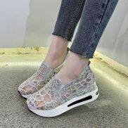 Giày Đế Thuyền Cho Nữ Da Phong Cách Hàn Quốc Giày Sneaker Kiểu Dáng Chắc