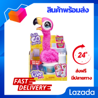 นกนั่งขี้ เสริมพัฒนาการสมอง Little Live Pets Gotta Go Flamingo Interactive Plush Toy ของเล่นตุ๊กตานกฟลามิงโก้ สําหรับสัตว์เลี้ยง