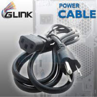 GLINK สาย AC POWER CABLE ใช้ต่อพ่วง เครื่องใช้ไฟฟ้า เคสคอมพิวเตอร์ สายยาว 1.8 เมตร