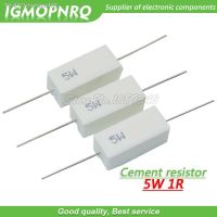 ◕✆✁ 10pcs 5W 1 ohm Cement resistance resistor 1R 1ohm GMOPNRQ