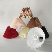 【YD】 New Pleats Lampshade Fold 28cm Fabric Table Lamp Accessories for Standing Floor Lamps E27