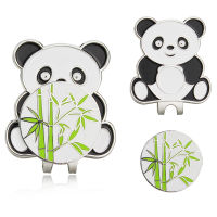 []1pc จัดส่งฟรี Panda - Metal Golf Ball Mark &amp; Magnetic Hat Clip, Golf Marker Training Aids