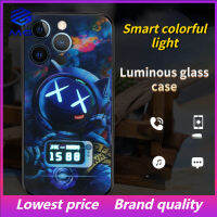 ในสต็อกไฟฉาย LED ควบคุมด้วยเสียงปรับแต่งเคสโทรศัพท์สำหรับ Iphone Case 12 13 14Promax 11Promax 7 8Plus สำหรับ Apple Case XR XS Max อะนิเมะนักบินอวกาศสีฟ้ากันกระแทก