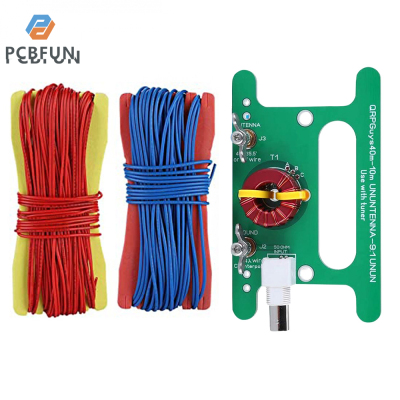 pcbfun บอร์ดอินเตอร์เฟซแบบไม่สมดุลแบบพกพา10W BALUN 9: 1พร้อมอินเตอร์เฟซ BNC สำหรับการเชื่อมต่อเสาอากาศที่สมดุล