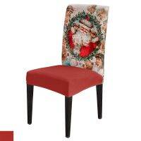 Dining Chair Covers Christmas Santa Claus Child Listen To Wishes Chair Covers Modern Elastic Hotel Wedding Home Chair Covers Sofa Covers  Slips