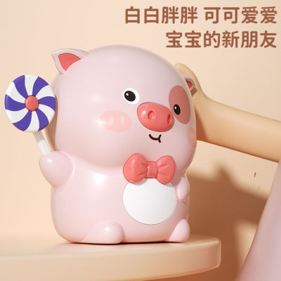 Childrens cartoon cute pig piggy bank toy can be stored with large capacity key piggy bank gift for boys and girls  LDLL
