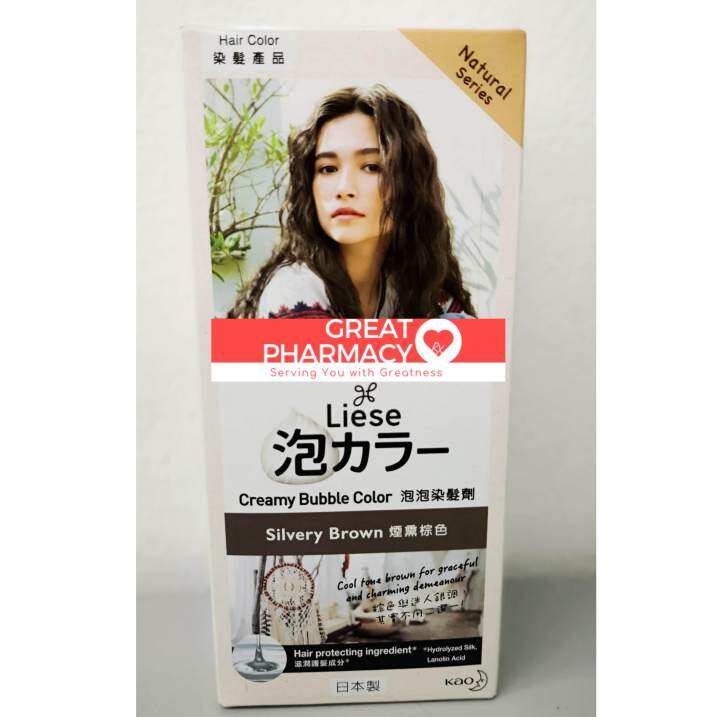 Liese Creamy Bubble Hair Color Silvery Brown *NEW* 1s Lazada