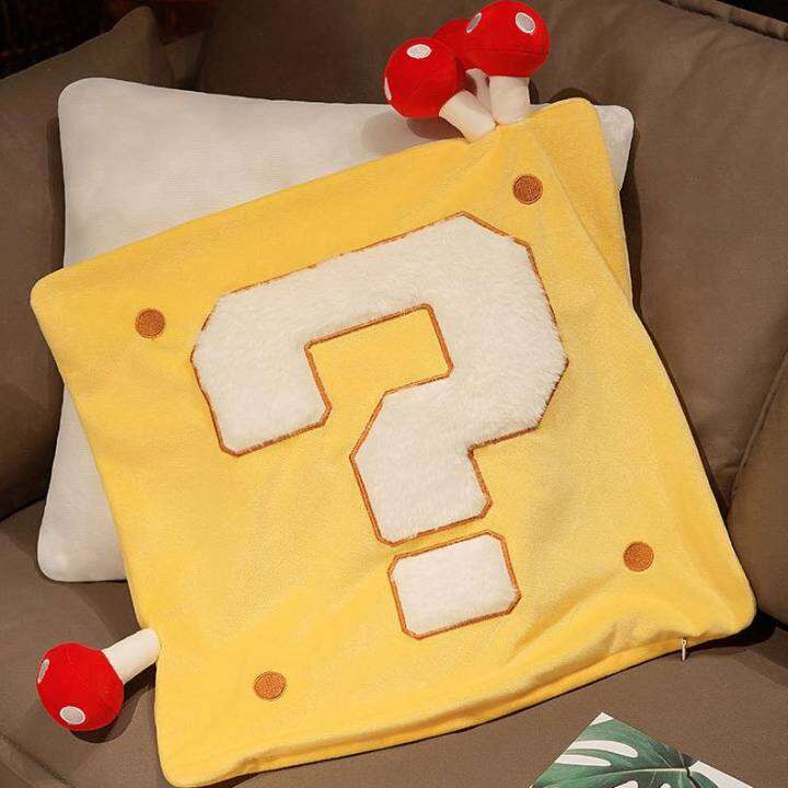 the-super-mario-bros-question-mark-block-throw-pillow-with-mushroom-gift-for-kids-home-decor-sofa-cushion