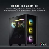 CORSAIR iCUE 4000X RGB TG Black