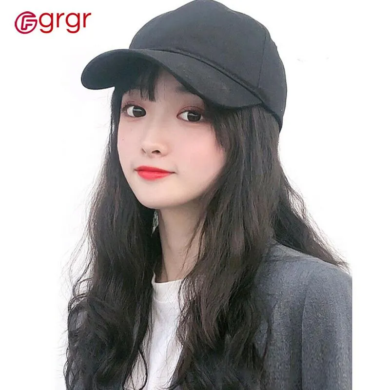 Fgrgr Baseball Hat with Long Curly Wavy Hair Wigs Synthetic Hair Hat for  Women Girls Dark brown | Lazada Singapore