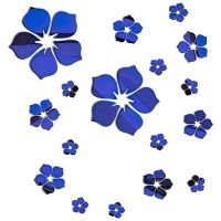 3D Crystal Floral Wall Stickers, Removable Mirror Wall Stickers, Acrylic Kids Room Wall Stickers, DIY Home Decoration