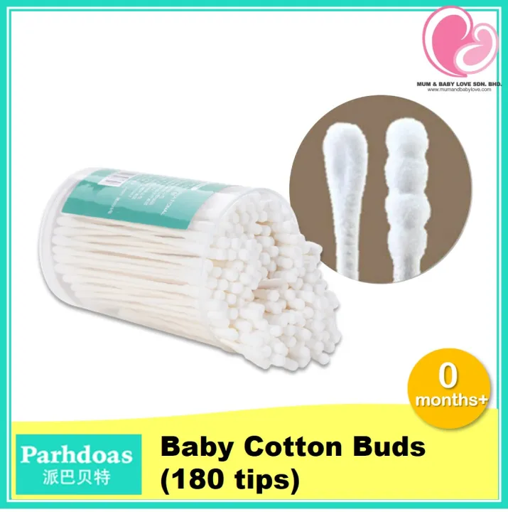 Parhdoas Cotton Bud Baby (Thin) Spiral & WaterDrop Tip (180pcs) Lazada