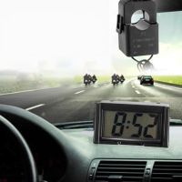 ﺴ 1pcs Mini Car Dashboard Digital Clock Vehicle Self-Adhesive Clock LCD Time Day Display Automotive Stick On Watch Mini Cars Gifts