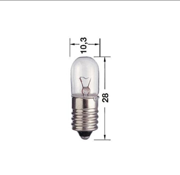 หลอดไฟ 6 3v 0 15a ขั้วเกลียว E10 9mm 1 จุด หลอดไพลอตแลมป์ ใส้หลอดไพลอตแลมป์ Pilot Lamp 6v