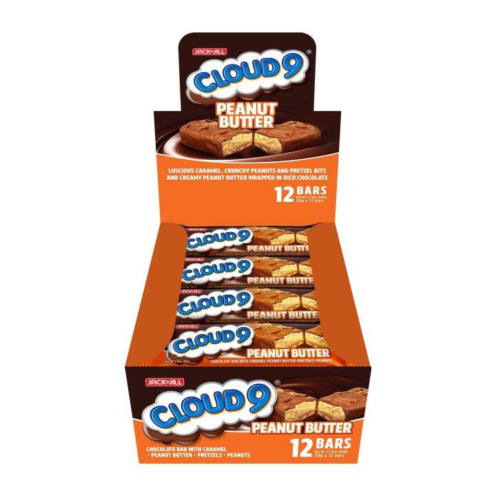 CLOUD 9 Peanut Butter Chocolate Bars 50g x 12 | Lazada PH