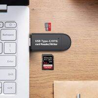 ชนิด C &amp; ไมโคร USB &amp; USB 3 In 1 OTG 2.0เครื่องอ่านการ์ดความเร็วสูงอเนกประสงค์ OTG Tf/sd สำหรับแลปท็อปโทรศัพท์ส่วนขยายการ์ดเครื่องอ่านการ์ดTH