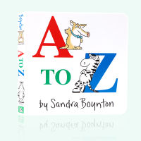 English original picture book a to Z 26 English letters cardboard book famous Sandra Boynton young childrens English Enlightenment picture book parent-child reading materials early education and wisdom