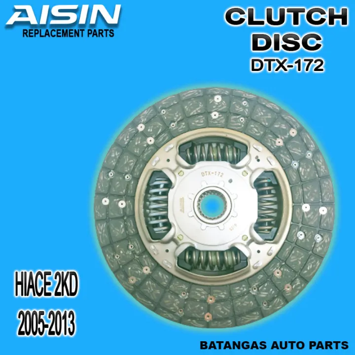 AISIN CLUTCH DISC FOR HIACE 2KD 20052013 DTX172 (1PC) Lazada PH