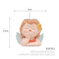 Roogo European Style Angel Candleholder Home Decor Polyresin Candlestick Using For Romantic Dinner Or Festival Celebratin