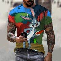 2023 NEW2023ฤดูร้อนใหม่3D พิมพ์ Bugs Bunny เสื้อยืด Casual Unisex Tops