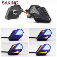 SAKINO ไฟสัญญาณไฟเลี้ยวรถจักรยานยนต์ LED 2ชิ้น,ไฟติดชักโครกอเนกประสงค์สะท้อนแสงมอเตอร์ไซค์ไฟแจ้งเตือนกลางวัน12โวลต์