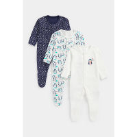 ชุดสลีพสูทเด็ก Mothercare Penguins Sleepsuits - 3 Pack CD322