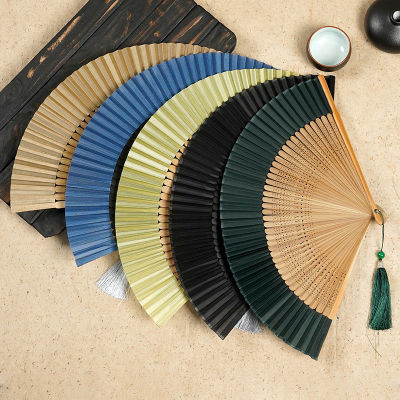 Wooden Handheld Fan Dance Bone Folding Fan Chinese Silk Folding Fan Lady Spot Bamboo Fan Antique Style Hand Fan