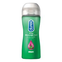 Durex Massage Lube Aloe Vera Soothing 200 ml เจลหล่อลื่น ดูเร็กซ์ มาสสาจ ทูอินวัน [**GREEN**][ เขียวใหม่ ] Durex play