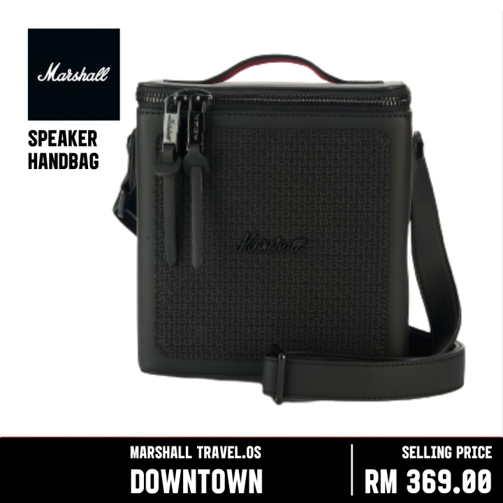 Marshall Downtown Speaker Sling Shoulder Handbag Full Black Version