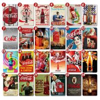 ☄2023 New Coca Cola Vintage Metal Tin Signs Retro Posters Bar Pub Man Cave Wall Decor (8"×12") Size: 20cm X 30cm（Contact the seller, free customization）