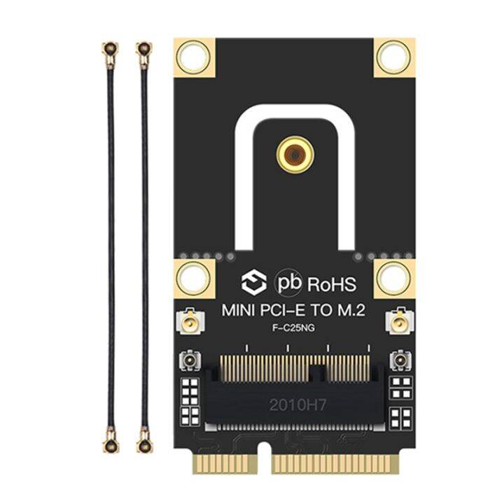 M.2 NGFF to Mini PCIE Wireless Adapter Converter with IPEX 4 Antenna