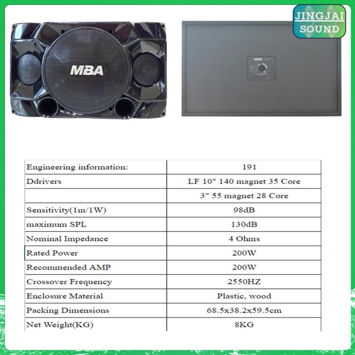 ราคาต่อ1คู่-2ใบ-ตู้ลำโพงคาราโอเกะ-10นิ้ว-191a-ตู้ลำโพงติดผนัง-ตู้ลำโพง-ตู้คาราโอเกะ10นิ้ว-ลำโพงเบสหนัก-jingjai-sound