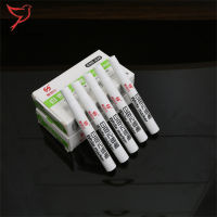 10pcs Snell 828 White Marker Pen Single Head White Paint Pen Waterproof For Student Art Painting