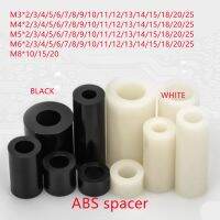 20-50ชิ้น M6 M5 M4 M3 M8ไนล่อนสีดำสีขาว ABS แบบไม่มีเกลียวสลักเกลียวสกรูบอร์ด PCB แหวนรองแยกตัวกลมกลวง