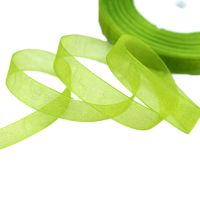 (50 yards/roll) 1/2 39; 39;(12mm) Wholesale fruit green organza ribbons gift wrapping decoration Christmas ribbons