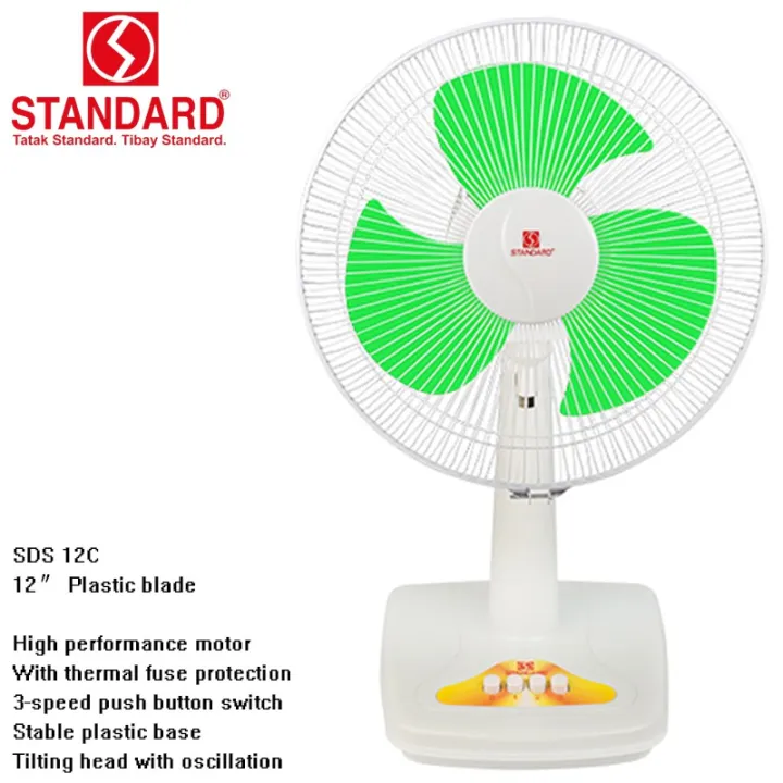 Standard SDS 12C 12″ Plastic Blade Desk Fan Lazada PH