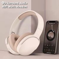 หูฟังบลูทูธครอบหูชุดหูฟัง Hi-Fi สเตอริโอไร้สายเบสหนักหูฟังพร้อมไมโครโฟนสำหรับเครื่องเล่นเกมส์ TF/AUX เครื่องเล่นเพลงกับไมโครโฟน/วิทยุสำหรับเป็นของขวัญ