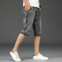 2020 Summer New Mens Anti-theft Zipper Jeans Shorts Fashion Casual Straight Gray Elastic Force Denim Short Male Brand