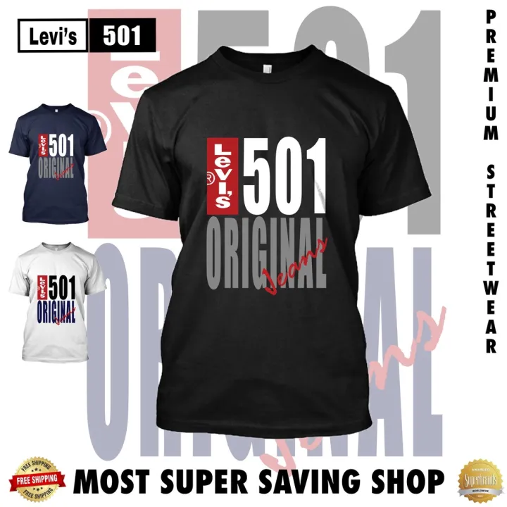 Levis 501 Original Big Logo High Quality Cotton Round Neck Tshirt For Men  Women | Lazada PH