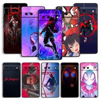 Spider-Man Into the Spider-Verse Shockproof Phone Cover for Google Pixel 7 6a 6 5a 5 4 4A XL 5G Black Case Soft Fundas Coque