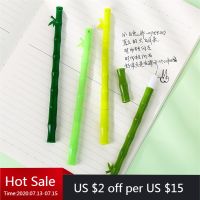 24 Pcs Korean Student Stationery Lovely Creative Bamboo Neutral Pen Signature Black Pen School Pen Office Supplies Wholesale