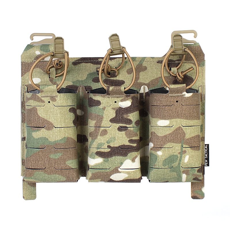Carrier PEW Tactical 9mm Double Mag Pouch Mag Carrier Elastic DOPE Ferro Style Militaire 