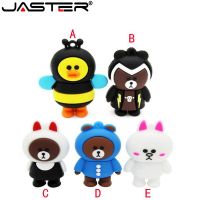 JASTER Bear usb flash drive pendrive 4GB 8GB 16GB 32GB Cute Apron Bear Model u disk pen drive USB 2.0 flash Memory Stick drive